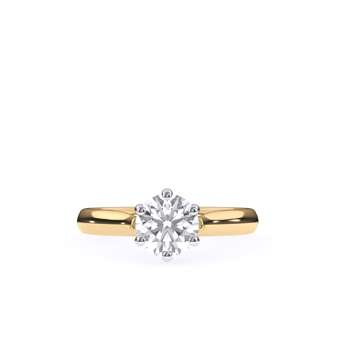 Classic Lab Grown Round Diamond Solitaire Ring